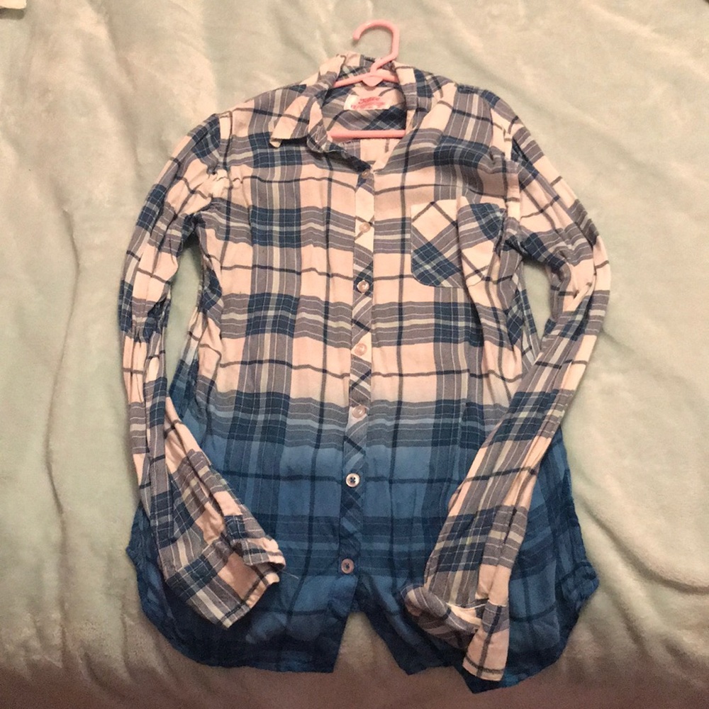 Blue and white shirt